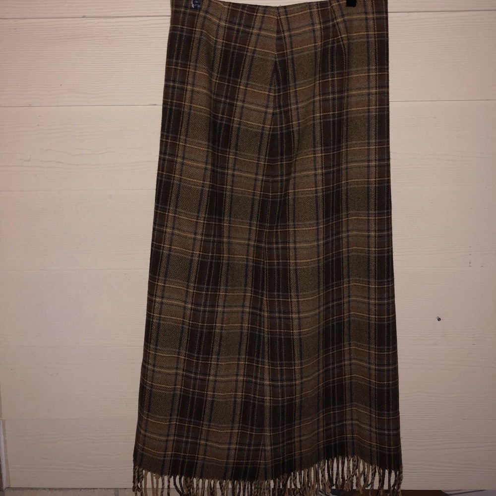 Brown Wool Skirt Made In Italy Size 8